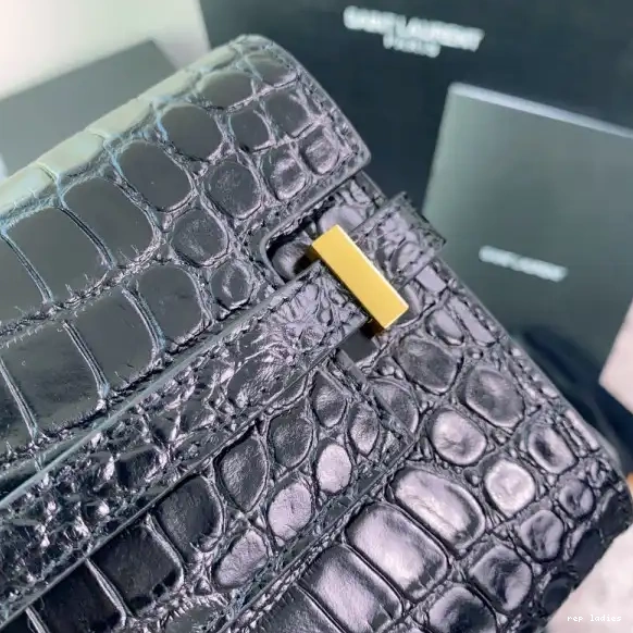 Repzbay REP MANHATTAN IN LEATHER YSL CLUTCH CROCODILE-EMBOSSED 0614